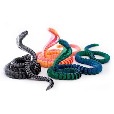 Yousheng 3D Printed Snake Ornament Articulated Snake Model Kids Adults Desk Decor Stress Relief Snake Toy Gift for Nature Lovers