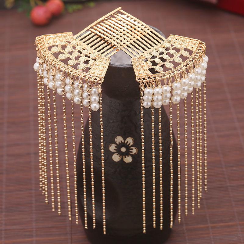 Ancient Style Hanfu Headdress Tassel Hairpin Set - Fairy-Inspired Chinese Costume Hair Accessories for Women