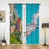 Küstenstadt Bootsfenster Vorhänge für Wohnzimmer Luxus Schlafzimmer Dekor Vorhänge Küchenfensterdekorationen Vorhänge