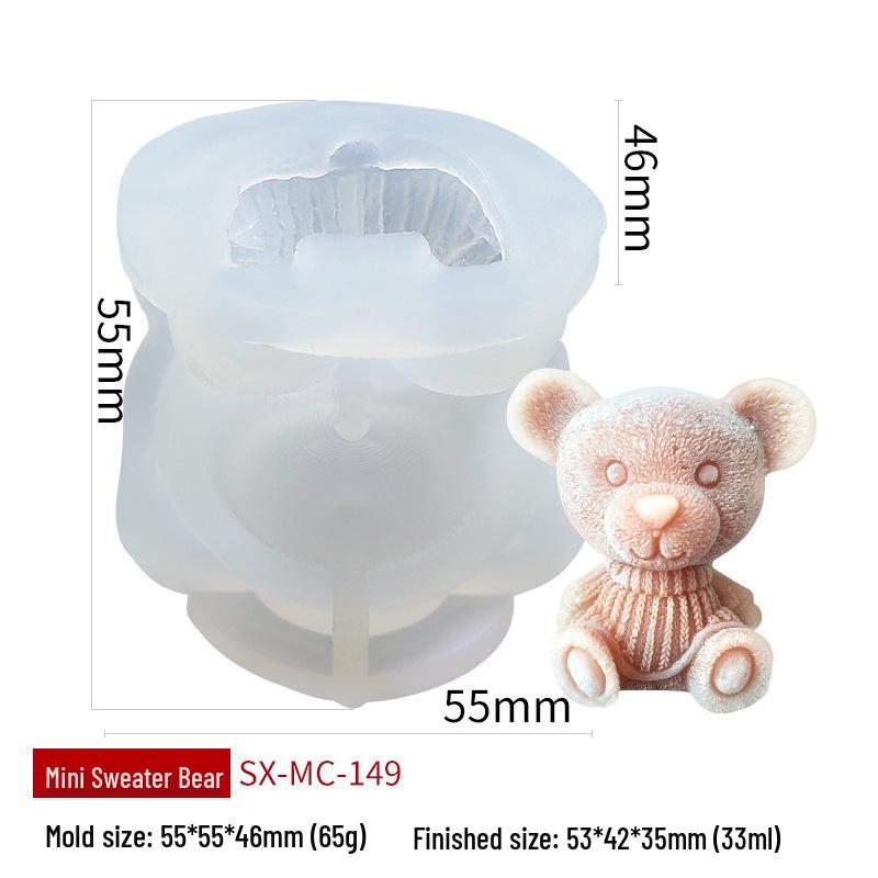 Sanxin Kleiner Bär Silikon Eiswürfel- & Mousseform für DIY Milchtee & Kaffee