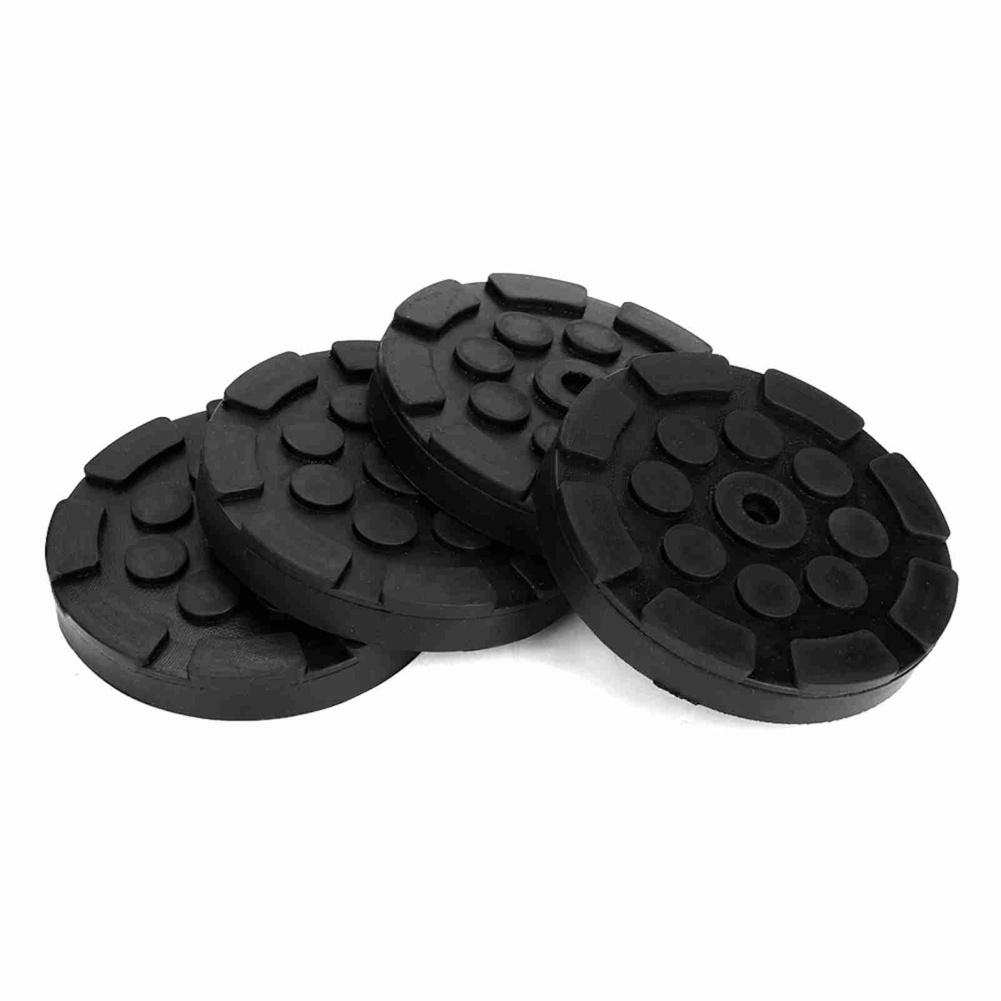 4 Pièces Tampon en Caoutchouc pour Soulever le Sol, Tampon en Caoutchouc pour Cric de Voiture Protecteur de Cadre de Réparation Cales de Cric pour Voiture Outils de Cricage