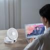 Remote-controlled USB Desktop Air Cooler with Timer and Night Light Functions Foldable 120° Automatic Rotation 3-Speed Fan
