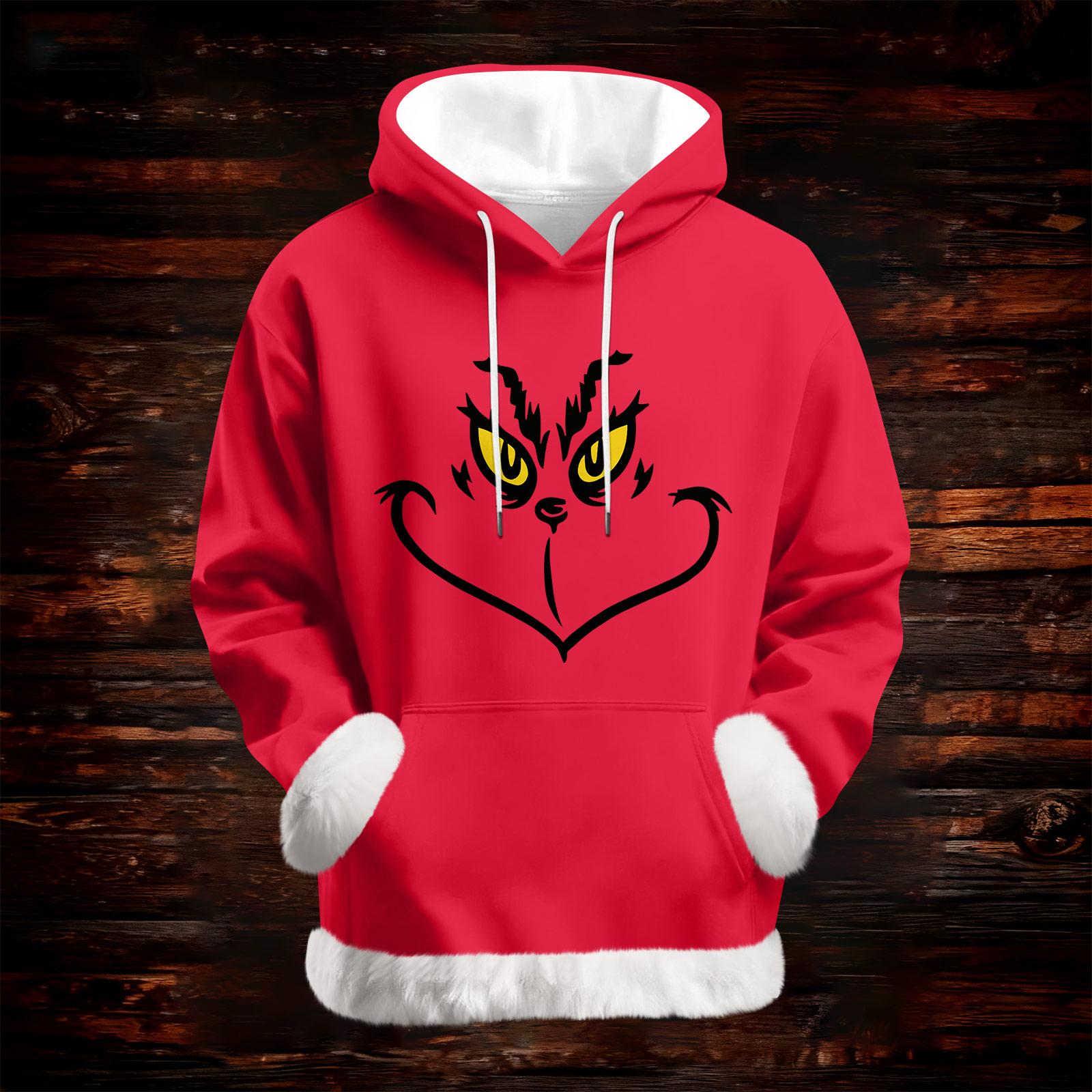 

Women s Casual Fashion Print Long Sleeve Hooded Sweatshirt Top XL винный