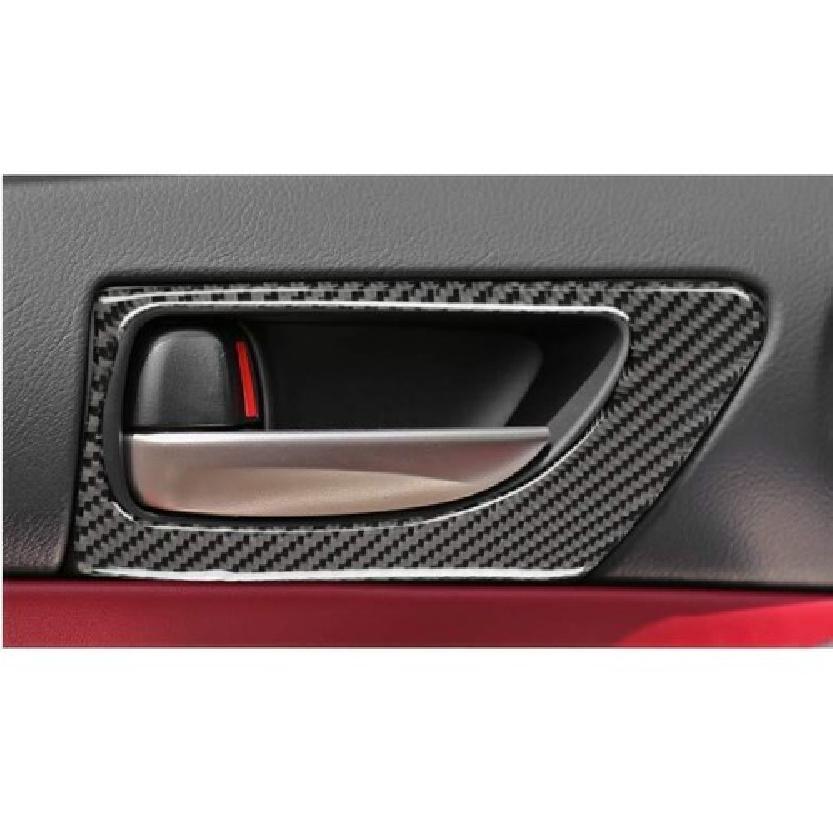 For Lexus IS 2013-2022 300 350 Carbon Fiber Front Door Interior Handle Cover 2pc