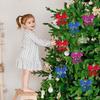 5 Pezzi Fiocco di Natale Decorazione Ciondolo Albero di Natale Colore Solido Fiocco Vuoto DIY Ghirlande di Natale Decorazioni Ornamenti Forniture per Feste
