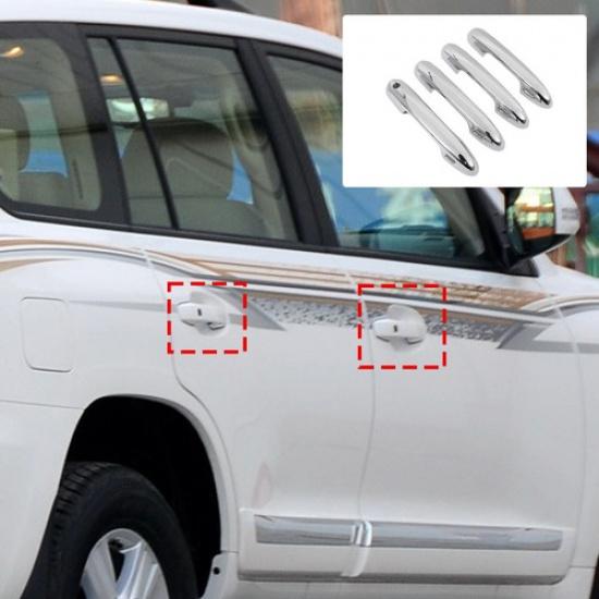 LHD Silver ABS Outer Door Handle Cover for Toyota Land Cruiser LC300 +