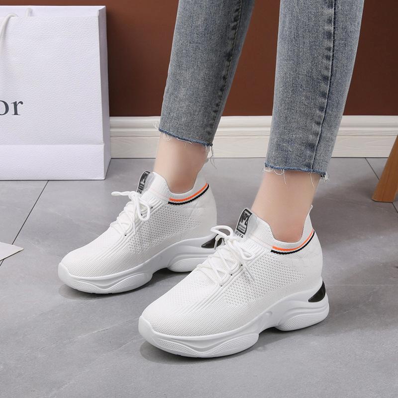 Platform Sneakers Shoes for Women Summer Wedge Sports Breathable Mesh Shoes for Spring Casual Shoes Add Height for Women
