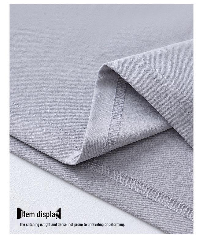 Camiseta de Algodón Unisex Transpirable de Secado Rápido, con Agujeros Laterales Respirables, Cuello Redondo, Manga Corta para Deportes al Aire Libre y Uso Casual