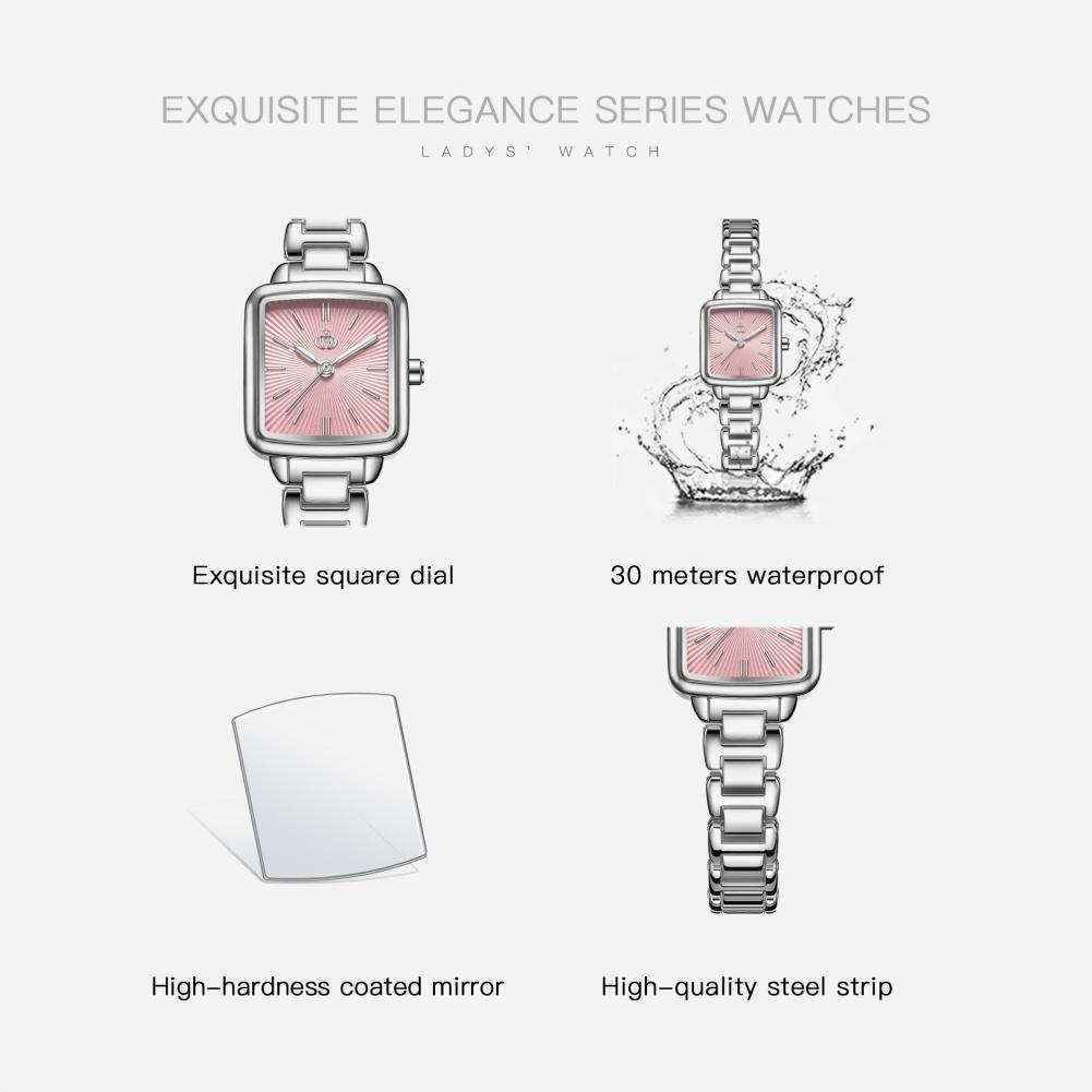 Fatelove 925 Luxury Quartz Watch for Women Stainless Steel Waterproof Fashion Elegant Ladies Wristwatches