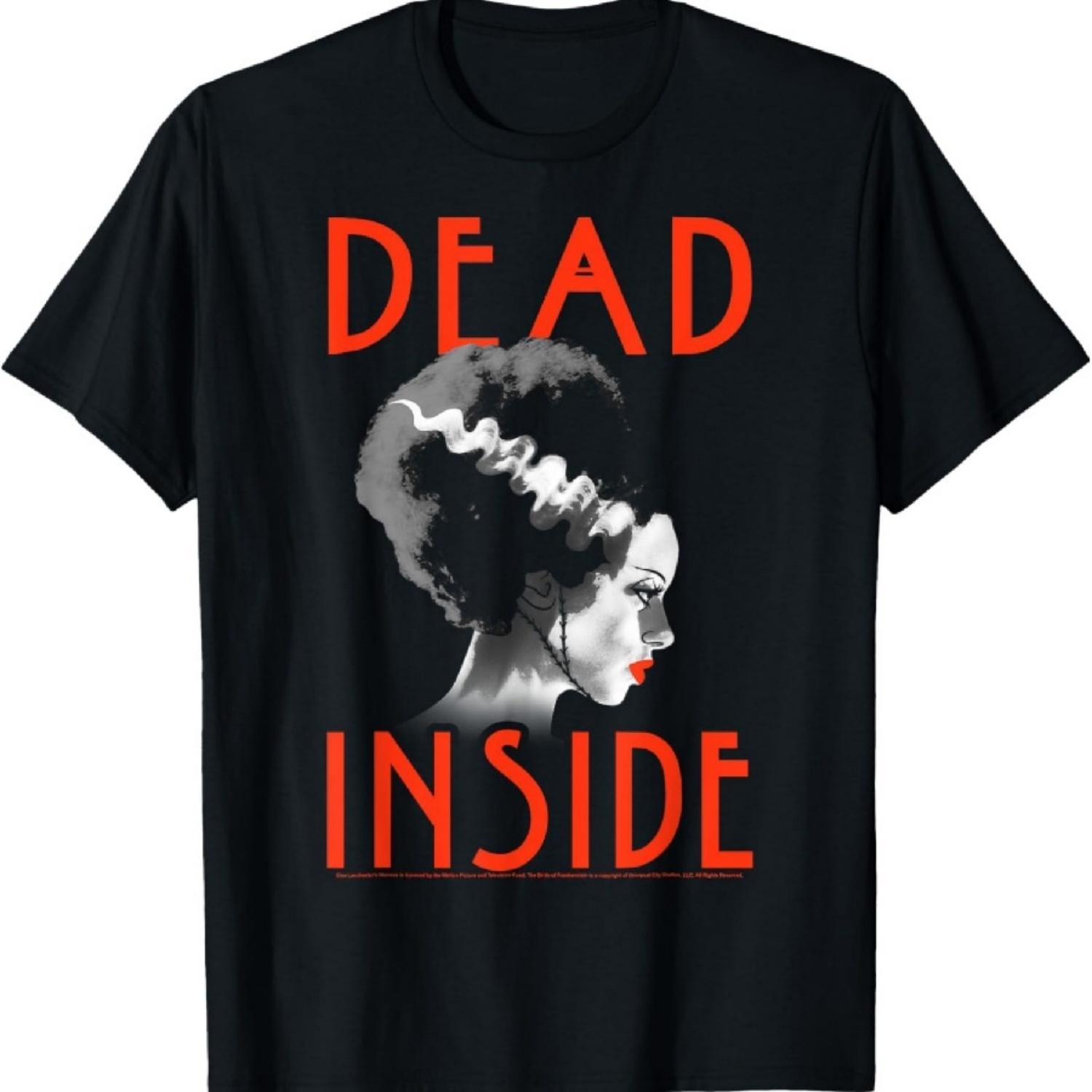 Футболка с профилем Невесты Франкенштейна «Мертва внутри» XXXXXL чёрный