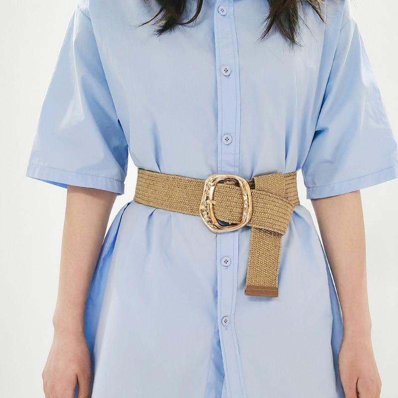 Woven Linen Women Waist Belt Fashion Waist Accessory for Skirts Dresses Bohemian Styles Waist Decoration for Festival