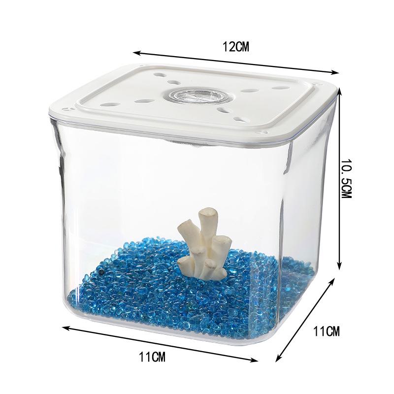 Creative Ultra White Square Betta Fish Tank for Home Decor