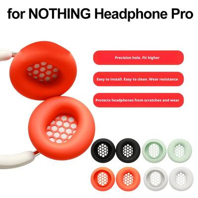 For NOTHING Headphone Pro Silicone Protective Cover Set With Ear Cap Washable Anti-Dust Anti-Scratch Skin Sweatproof Cover