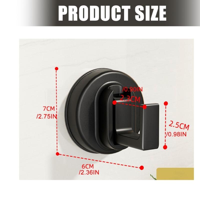 Vacuum Wall Hook With Strong Adhesive No Residues Removable Space Aluminum Towel Hanger For Bathroom Bedroom Door
