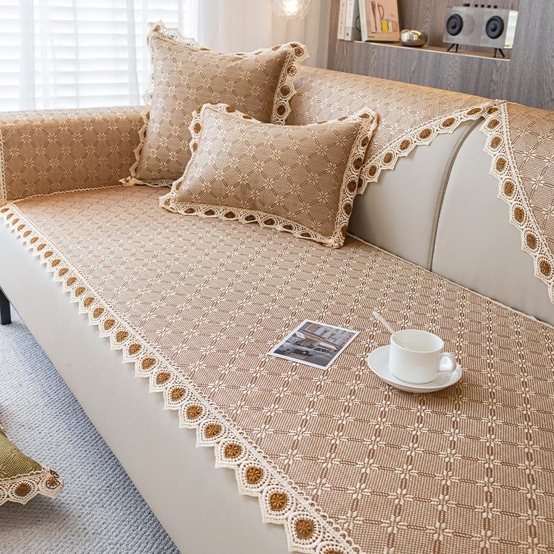 

Summer Sofa Cushion Light Luxury High Sense Non-Slip Ice Rattan Seat Cushion Backrest New Sofa Cover Cover 70*70cm