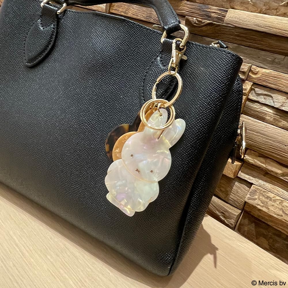 Showbido Dick Bruna Die-Cut Charm Miffy Key Ring Keychain Acrylic Charm Acrylic Keychain Bag Charm Marble Shell-Like Tortoiseshell MF46824