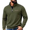 Men's Winter Heavyweight Half-Zip Fleece-Lined Hoodie: American Style, Loose Fit, Stand Collar, Outdoor Casual Warmth