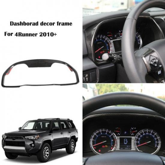 Carbon Fiber Dashboard Box Panel Frame Cover Trim Decor Bezels for 4Runner 2010+