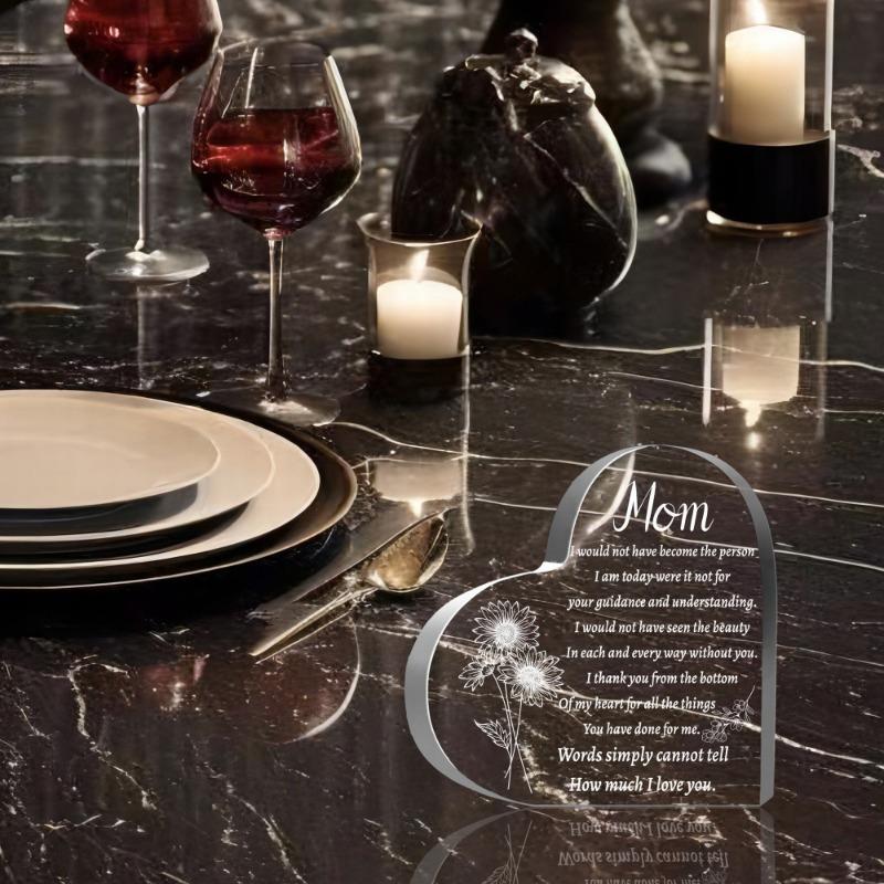 Prezent dla mamy (od Syna/Córki): Puzzle Płyta Akrylowa – Prezent na Urodziny/Boże Narodzenie, Dekoracja na Biurko.