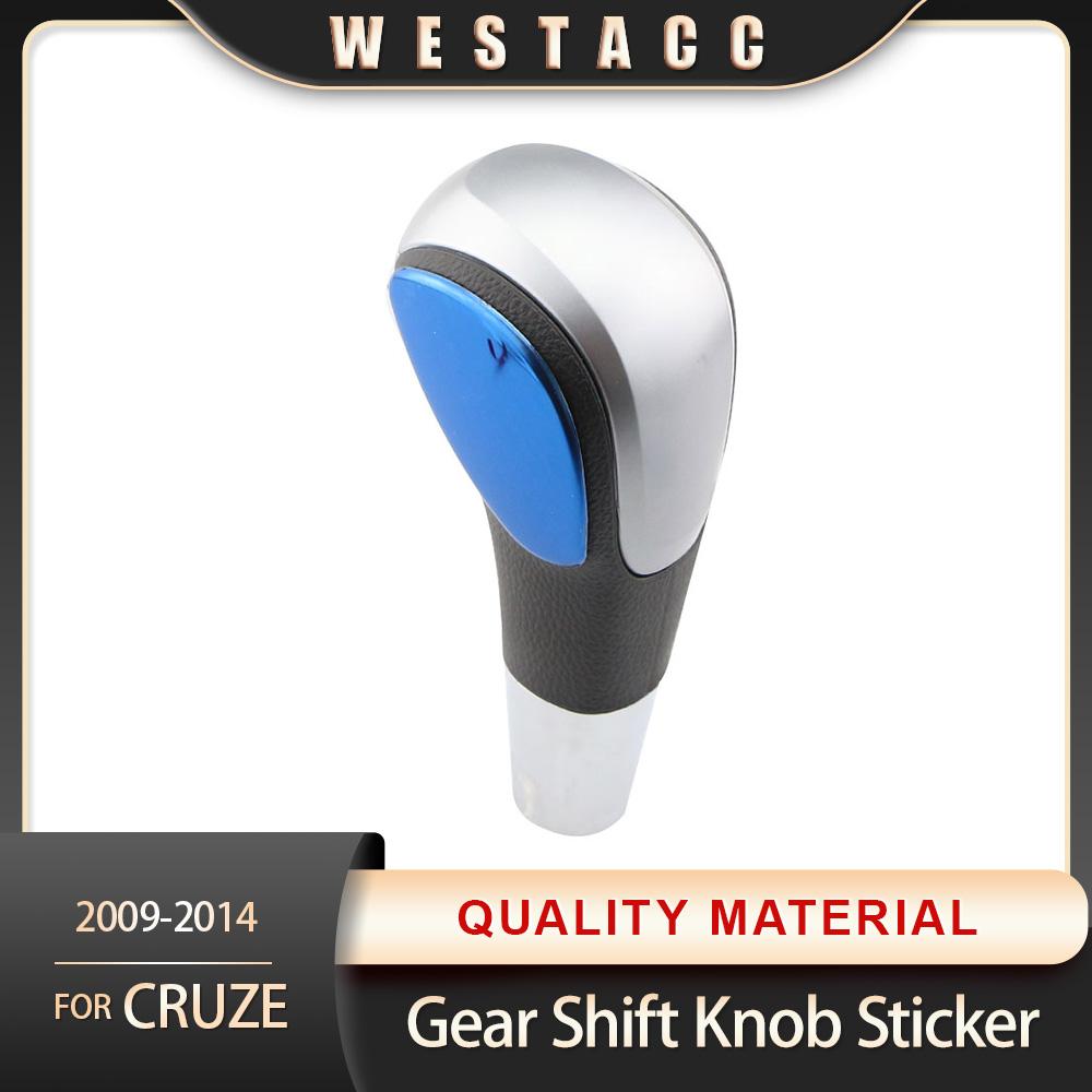 2Pcs Stainless Steel Car Gear Head Shift Knob Trim Sticker for Chevrolet Cruze 2009 2010 2011 2012 2013 2014 2015 AT