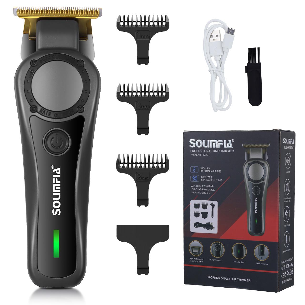 

Триммер для волос SOLIMPIA для мужчин, аккумуляторный триммер для бороды, беспроводные машинки для стрижки волос для домашнего использования, проводная стрижка волос