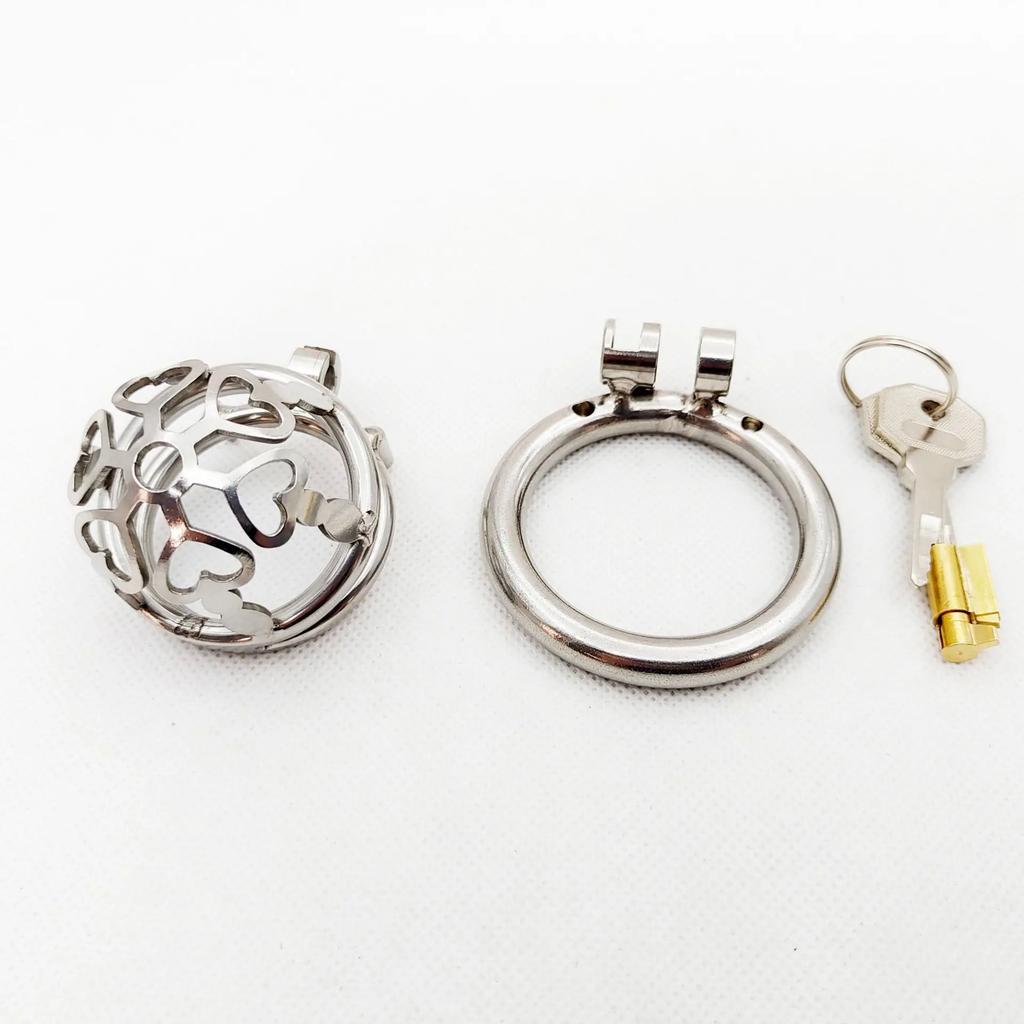 Chastity Device Cock Ring Lock Penis Ring Scrotum Bondage Chastity Lock Chastity Belt Lock Sex Toys for Men Male Cock Cages