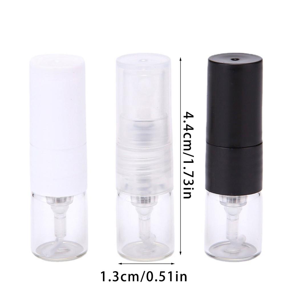 50Pcs Leakproof Refillable Perfume Sample Bottles 1ml Glass Atomizer Sprayer Bottles Travel Essential With Dispenser Tool