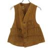 Années 40 50 Sans manches Gilet de chasse beige Homme Occasion