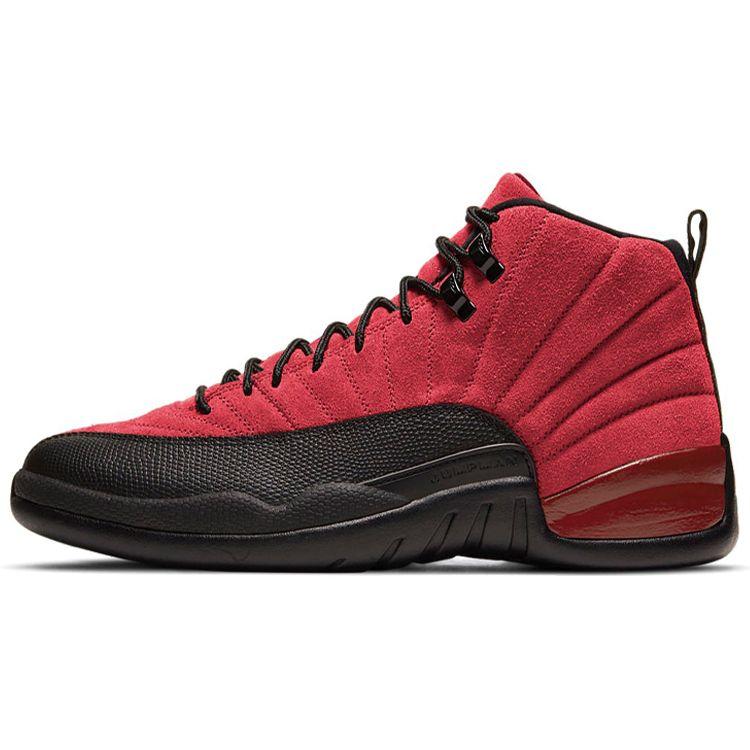 

Мужские кроссовки Air Jordan 12 Retro Reverse Flu Game красные, красные, черные CT8013-602
