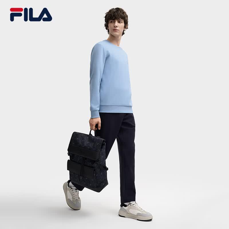 FILA Men's Black Warrior Casual Flip-Top Backpack