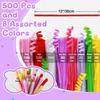 Pipe Cleaners Craft Supplies, Mother's Day Flower Pipe Cleaners Bulk Set, 500pcs 8 Assorted Colors Chenille Stems Sticks