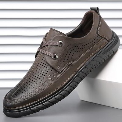 2025 Schnür-Freizeitschuhe Herren Frühling und Sommer neue Lederschuhe Herren Lederschuhe Low-Top Herren 2025