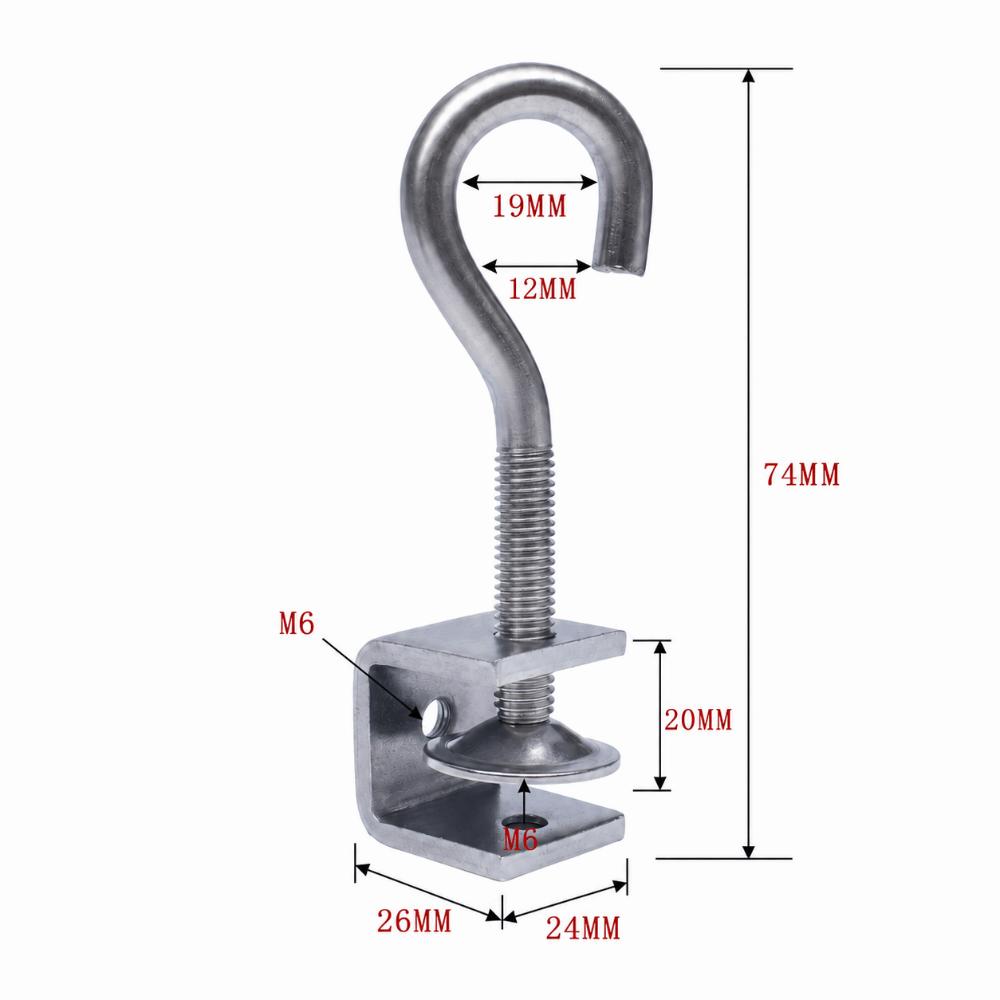 Pull Ring C-clamp 304 Stainless Steel Fixed Holder Clip Square Clamp Hardware Fasteners