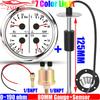 ZMFJH Marine Boat Yacht Car 80MM Oil Pressure+Water Temperature+Fuel Level Gauge+Voltage 7 Color with Oil Float Sensor 100-550MM