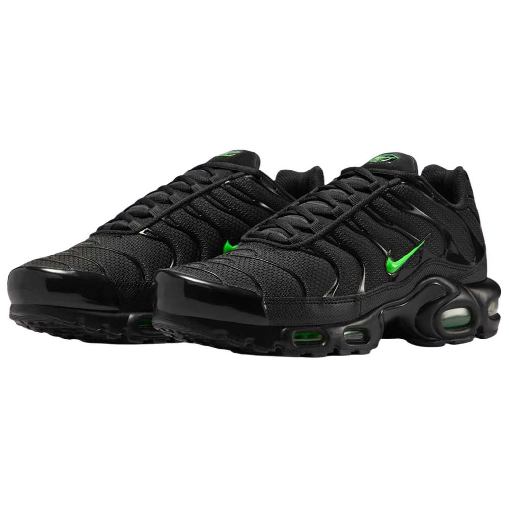 Nike Air Max Plus Abrasion Resistant Low top Running Shoes Men's Black Green Sneakers Casual Shoes DM0032-024