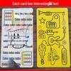 Silent Mahjong Cartoon Playing Cards with 2 Dice - Portable Mahjong Tiles Playing Cards