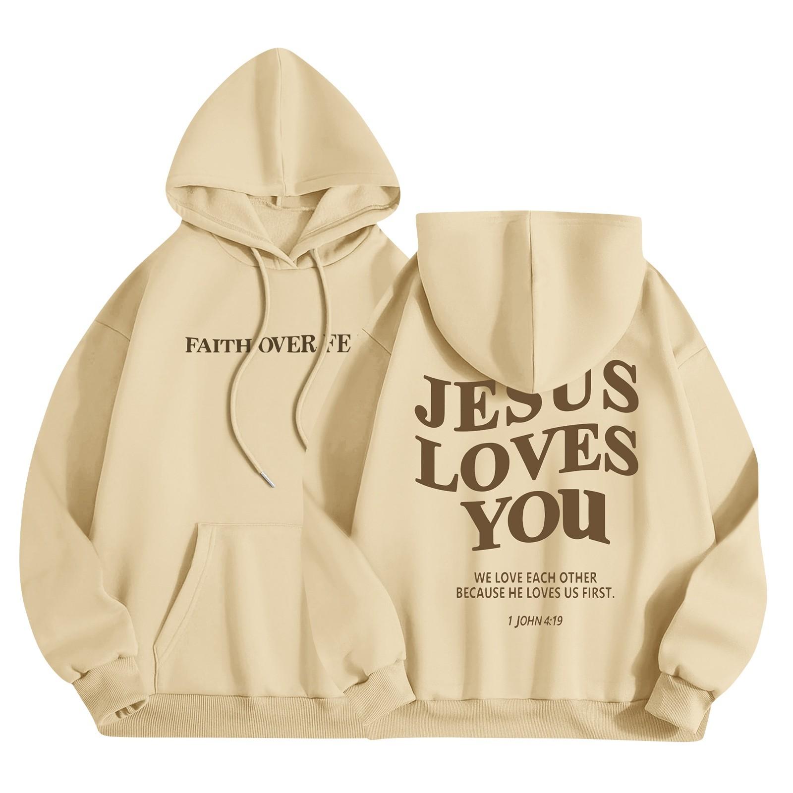 

Женский спортивный костюм с принтом букв, повседневная толстовка с капюшоном и длинными рукавами хаки