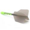 CUESOUL Integrated Dart Flights ROST T19 Big Wing Shape Two Tone Grey Flight Light Green Shaft Large CS-AK5711-3L