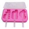 Silicone Ice Cream Mold 3 Cavities Easy Release Dinosaur Car Pineapple Ice Lolly Mold DIY Summer Freezer Ice Stick Container Kitchen