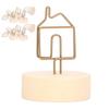 10Pcs Table Card Holder Retro House Shape Cute Design Business Card Photo Holder for Office Home