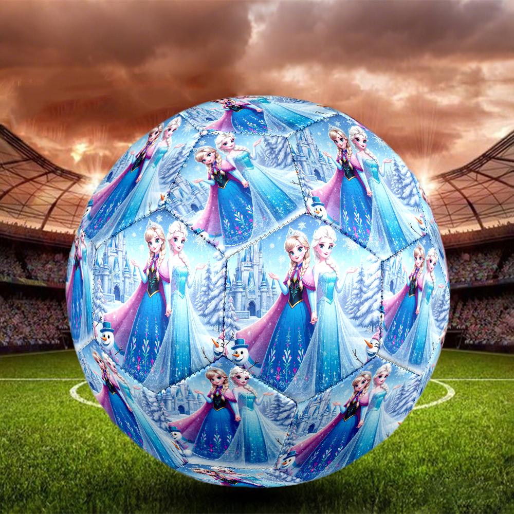 Elsa Theme Size 5 Soccer Ball, Suitable for Both Indoor and Outdoor Matches, a Gift Suitable for Everyone.