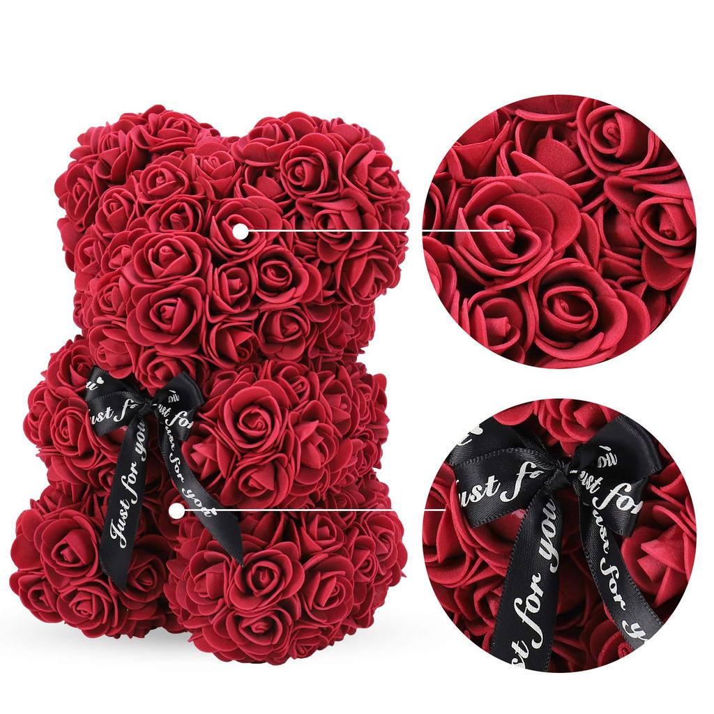Saint Valentin 2025 Teddy Flowers Rose Decoration Foam Bear Rose Teddy Bear With Box Teddy Bear for Flowers Decoration