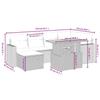 VidaXL Garden Lounge Set with Cushions 7 Pcs, Patio Sofas, Patio Furniture Set, Outdoor Furniture, Beige 3275593