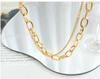 European Style 18K Gold Plated Titanium Steel Queen Portrait Double Layer Necklace