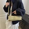Niche design long handbag light luxury high texture temperament simple shoulder messenger bag solid color versatile women's bag