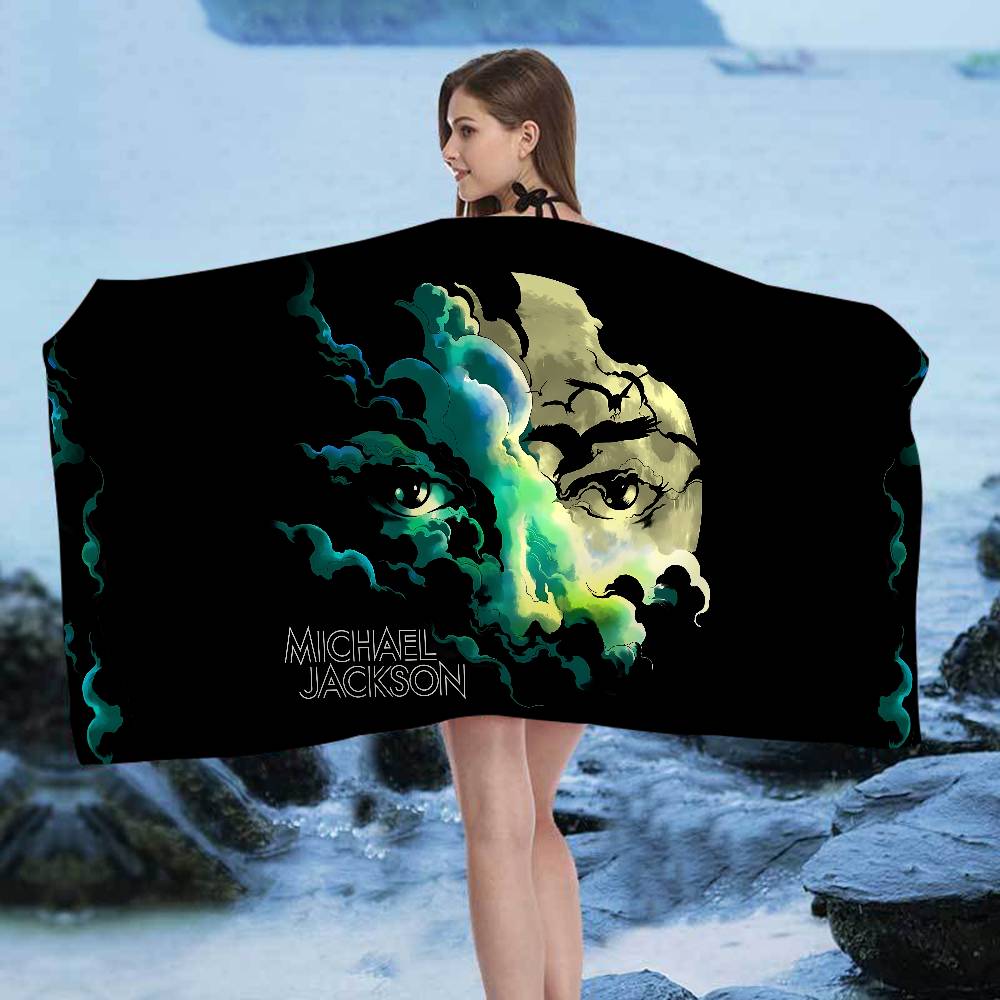 MJ King Of Pop M-Michael J-Jackson Microfiber Blanket Quick Drying Beach Towels Printing Super Absorbent Pool Towel Blanket
