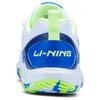 Li Ning Stoff Synthetisches Leder Bequem Vielseitig Rutschfest Abriebfest Atmungsaktiv Low-Top Badmintonschuhe Unisex Sneaker Weiß Blau AYTU025-2