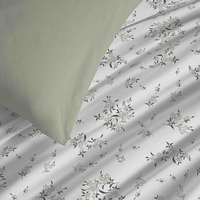 Complete Reversible Duvet Cover Set "Vanessa" 6 Pieces for 160 X 200 Bed Louise Romarin