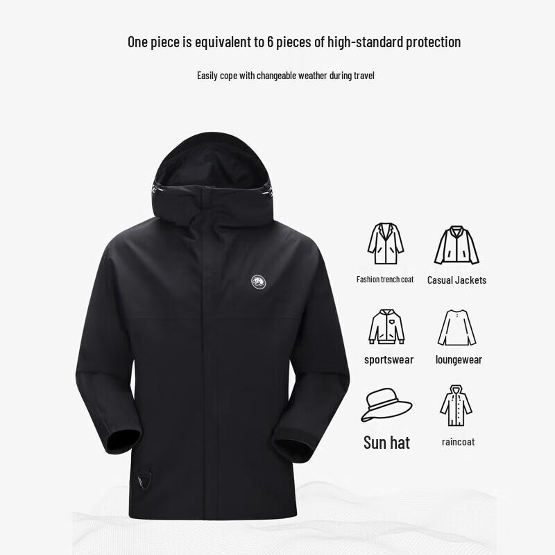 Camel A34BA46169B Unisex 3-Proof Hardshell Jacket
