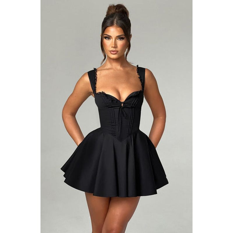 Moonlight Dance French Style First Date Pure Desire Style Sweet Girl Lace Edge Suspender Skirt Waist-Tight Slim Looking Short a Words Dress